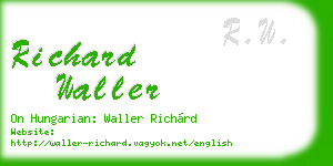 richard waller business card